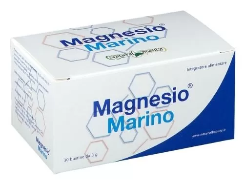 Confezione di Magnesio Marino da 30 bustine di 3g cadauna.
